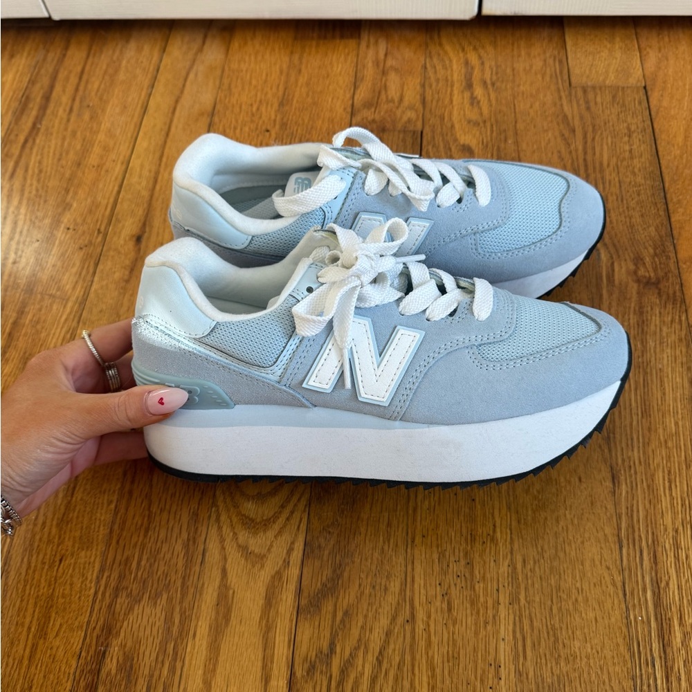 NEW new balance 574+ platform sneakers